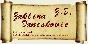 Žaklina Danesković vizit kartica